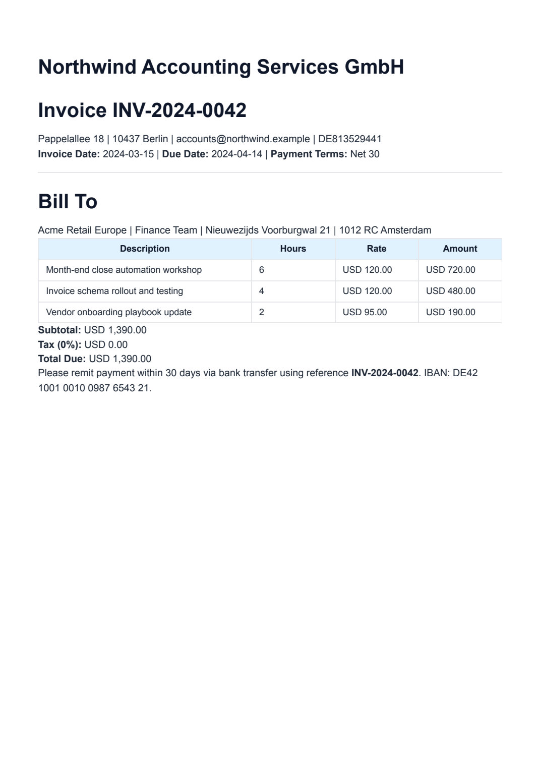 Invoice INV-2024-0042
